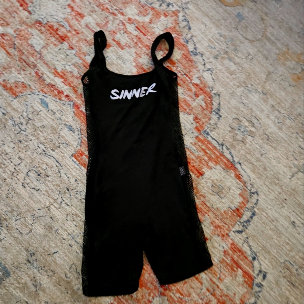 Fashion Nova One Piece Short Jumper with Sinner